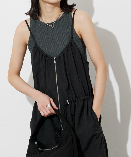 JOURNAL STANDARD(ジャーナルスタンダード)の「タスランウェザーユーティリティサロペット(サロペット/オーバーオール・レディース・ブラック/アイボリー・FREE)」の7枚目の写真