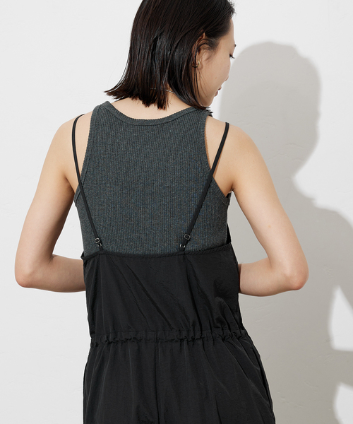 JOURNAL STANDARD(ジャーナルスタンダード)の「タスランウェザーユーティリティサロペット(サロペット/オーバーオール・レディース・ブラック/アイボリー・FREE)」の8枚目の写真