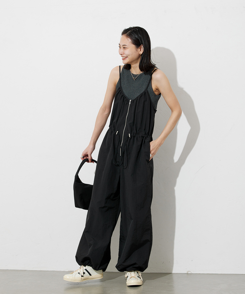 JOURNAL STANDARD(ジャーナルスタンダード)の「タスランウェザーユーティリティサロペット(サロペット/オーバーオール・レディース・ブラック/アイボリー・FREE)」の9枚目の写真