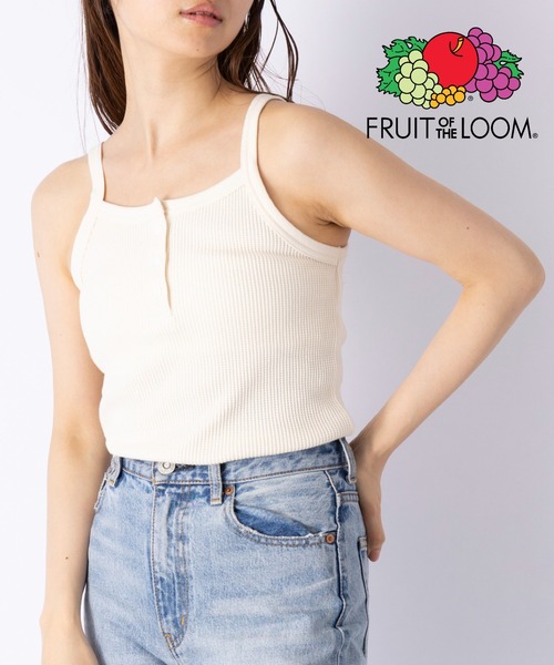 FRUIT OF THE LOOM(フルーツオブザルーム)の「【FRUIT OF THE LOOM】サーマルキャミソール※(キャミソール・レディース・ブラック/グレー/オフホワイト/オレンジ・S/M/L)」の1枚目の写真