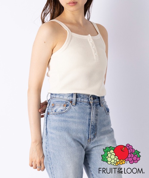 FRUIT OF THE LOOM(フルーツオブザルーム)の「【FRUIT OF THE LOOM】サーマルキャミソール※(キャミソール・レディース・ブラック/グレー/オフホワイト/オレンジ・S/M/L)」の6枚目の写真