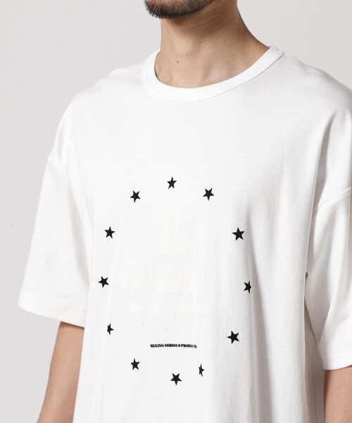 BEAVER(ビーバー)の「B omnivore/ビーオムニボー STAR S/S Tee(Tシャツ/カットソー・メンズ・ホワイト/ブラック・L/M)」の10枚目の写真
