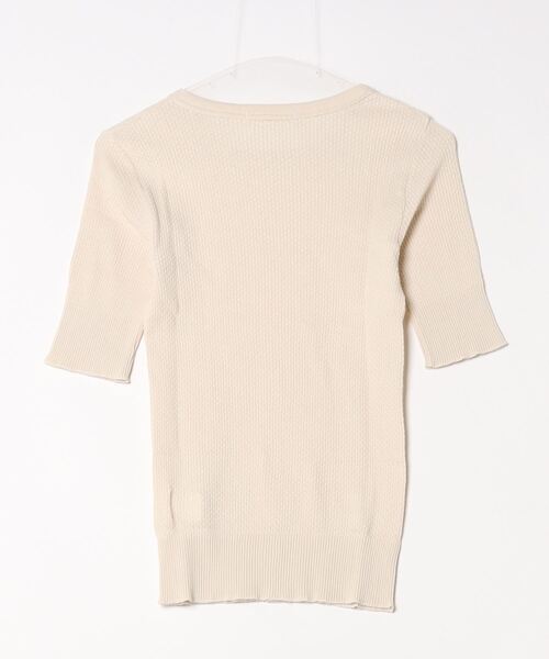 Adriana Kay（アドリアナケイ）の「Adriana Kay/アドリアナケイ 変形リブ 5分袖プルオーバー（Tシャツ/カットソー・レディース・グレー/ブラック/ホワイト/ピンク・FREE）」の5枚目の写真