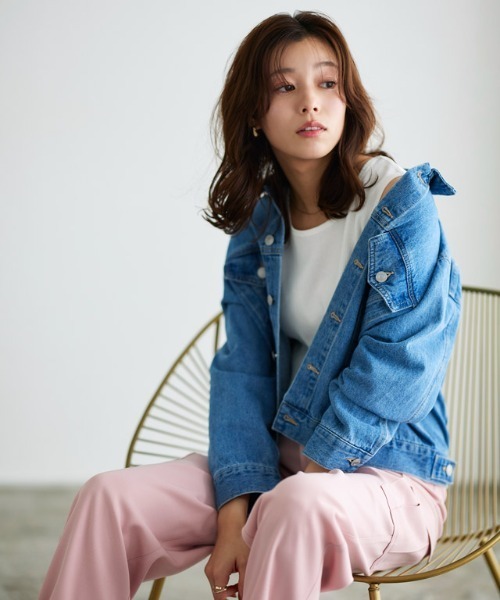 Pierrot(ピエロ)の「【ブラ紐隠し】クルーネックリブタンクトップ(タンクトップ・レディース・ブラック/ネイビー/オフホワイト/サンドベージュ/グレー系その他・M/L)」の7枚目の写真