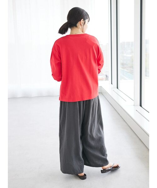 CRAFT STANDARD BOUTIQUE(クラフトスタンダードブティック)の「ヴィンテージ風天竺 パール釦クルーカーデL/S(カーディガン/ボレロ・レディース・オフホワイト/レッド/ブルー/グレー/ブラック・FREE)」の14枚目の写真