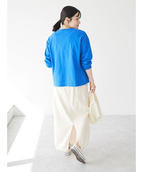 CRAFT STANDARD BOUTIQUE(クラフトスタンダードブティック)の「ヴィンテージ風天竺 パール釦クルーカーデL/S(カーディガン/ボレロ・レディース・オフホワイト/レッド/ブルー/グレー/ブラック・FREE)」の21枚目の写真