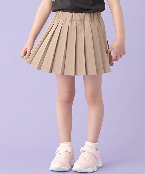 Lycee mine（リセマイン）の「プリーツラップスカパン（その他パンツ・キッズ・ピンク/ベージュ/ブラック/ブルーグレー・130cm/120cm/110cm/100cm/150cm/140cm）」の4枚目の写真