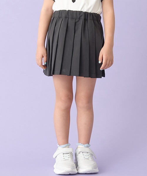 Lycee mine（リセマイン）の「プリーツラップスカパン（その他パンツ・キッズ・ピンク/ベージュ/ブラック/ブルーグレー・130cm/120cm/110cm/100cm/150cm/140cm）」の2枚目の写真