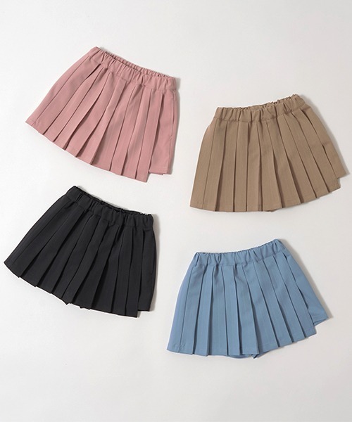 Lycee mine（リセマイン）の「プリーツラップスカパン（その他パンツ・キッズ・ピンク/ベージュ/ブラック/ブルーグレー・130cm/120cm/110cm/100cm/150cm/140cm）」の6枚目の写真