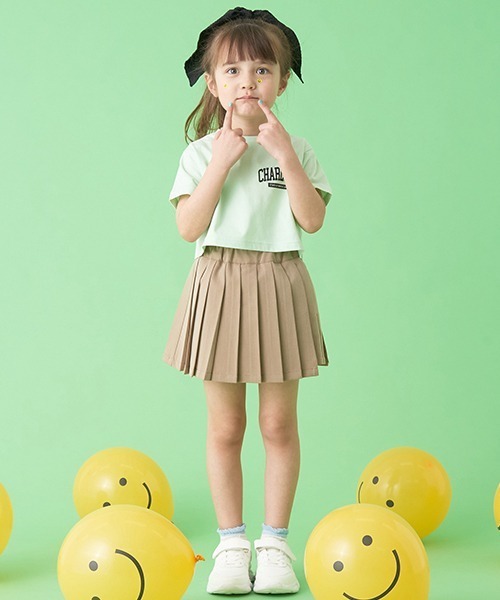 Lycee mine（リセマイン）の「プリーツラップスカパン（その他パンツ・キッズ・ピンク/ベージュ/ブラック/ブルーグレー・130cm/120cm/110cm/100cm/150cm/140cm）」の21枚目の写真