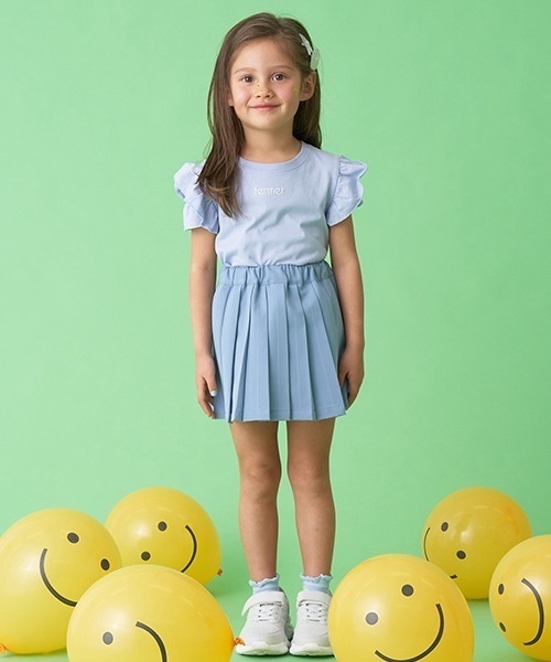 Lycee mine（リセマイン）の「プリーツラップスカパン（その他パンツ・キッズ・ピンク/ベージュ/ブラック/ブルーグレー・130cm/120cm/110cm/100cm/150cm/140cm）」の14枚目の写真