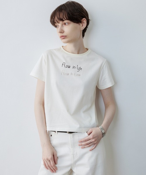 【セール】【tageechita】Slogan コットンＴシャツ（Tシャツ/カットソー）｜tageechita（タジチタ）