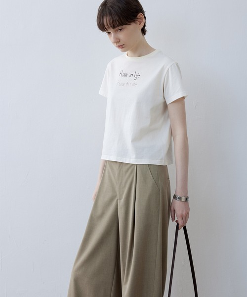 【セール】【tageechita】Slogan コットンＴシャツ（Tシャツ/カットソー）｜tageechita（タジチタ）