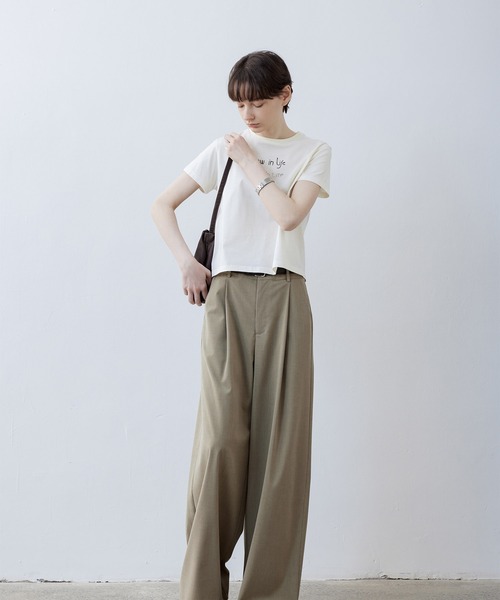 【セール】【tageechita】Slogan コットンＴシャツ（Tシャツ/カットソー）｜tageechita（タジチタ）