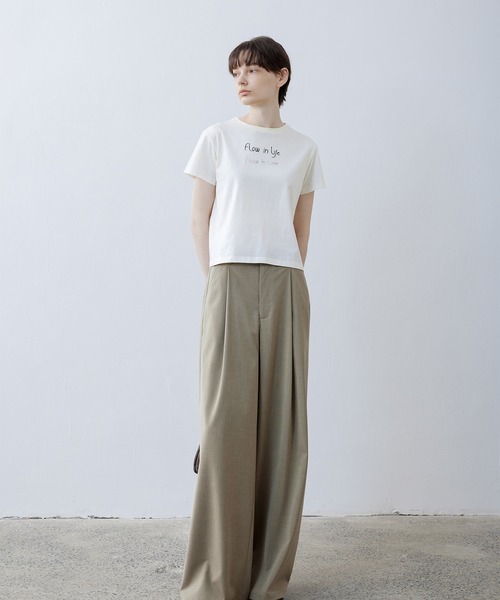 【セール】【tageechita】Slogan コットンＴシャツ（Tシャツ/カットソー）｜tageechita（タジチタ）