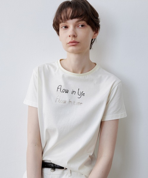 【セール】【tageechita】Slogan コットンＴシャツ（Tシャツ/カットソー）｜tageechita（タジチタ）