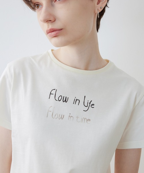 【セール】【tageechita】Slogan コットンＴシャツ（Tシャツ/カットソー）｜tageechita（タジチタ）