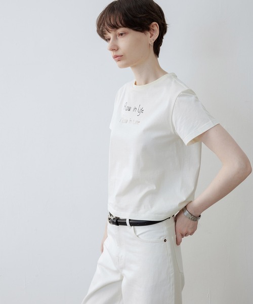 【セール】【tageechita】Slogan コットンＴシャツ（Tシャツ/カットソー）｜tageechita（タジチタ）