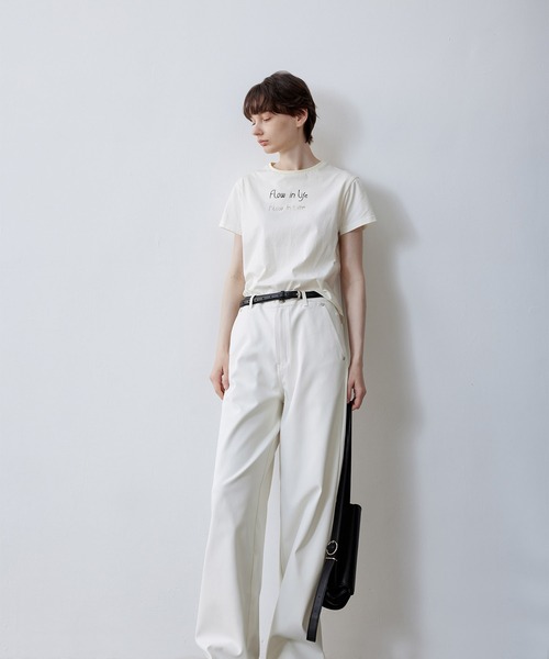 【セール】【tageechita】Slogan コットンＴシャツ（Tシャツ/カットソー）｜tageechita（タジチタ）