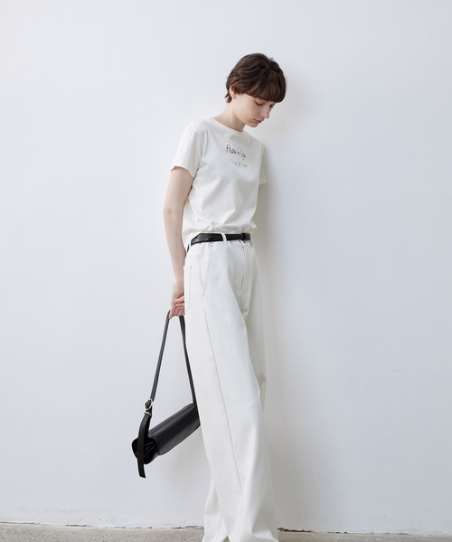 【セール】【tageechita】Slogan コットンＴシャツ（Tシャツ/カットソー）｜tageechita（タジチタ）