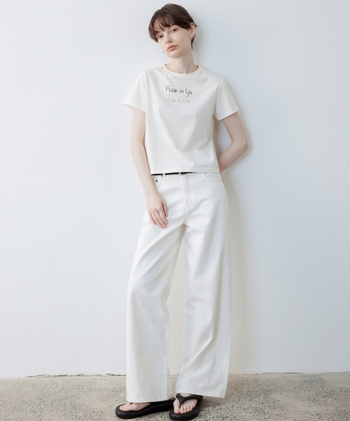 【セール】【tageechita】Slogan コットンＴシャツ（Tシャツ/カットソー）｜tageechita（タジチタ）