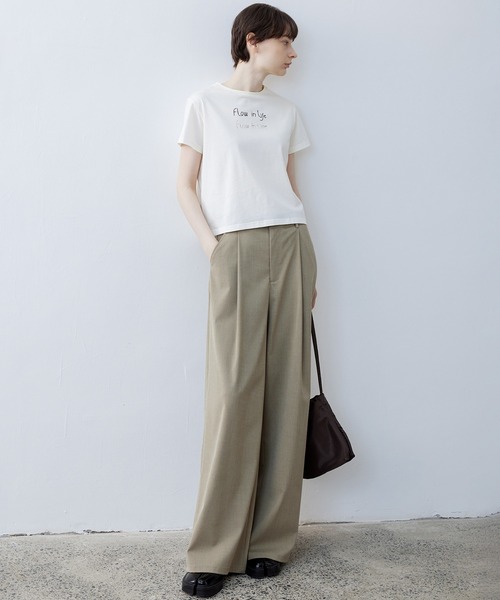 【セール】【tageechita】Slogan コットンＴシャツ（Tシャツ/カットソー）｜tageechita（タジチタ）