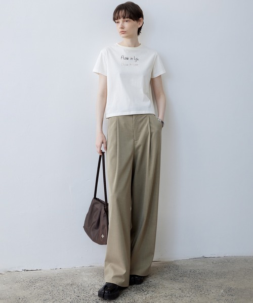 【セール】【tageechita】Slogan コットンＴシャツ（Tシャツ/カットソー）｜tageechita（タジチタ）