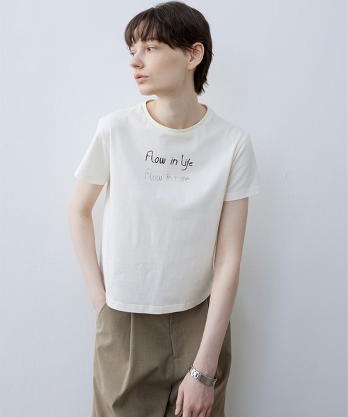 【セール】【tageechita】Slogan コットンＴシャツ（Tシャツ/カットソー）｜tageechita（タジチタ）