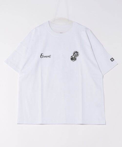 ELEMENT（エレメント）の「ELEMENT メンズ DICE SS Ｔシャツ 【2024年春夏モデル】/エレメント半袖ロゴTシャツ（Tシャツ/カットソー・メンズ・スミクロ/ホワイト/グリーン/オレンジ/ブラック・X-LARGE/LARGE/MEDIUM）」の2枚目の写真
