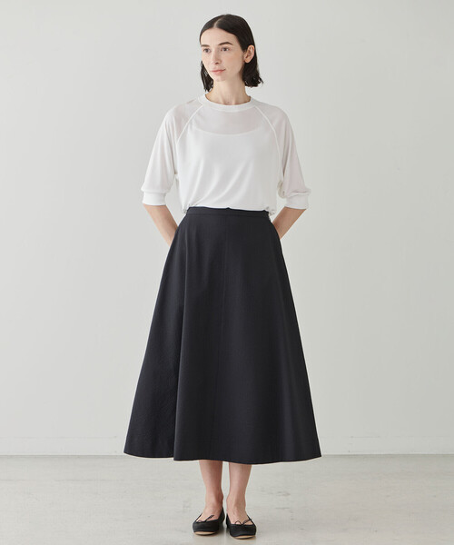 美品 フレアスカート （美品 LEMAIRE ミッドレングス フレア スカート  