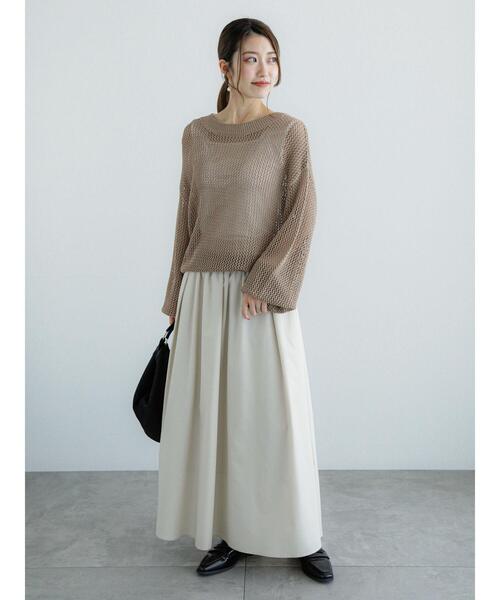 Te chichi（テチチ）の「メッシュニット（ニット/セーター・レディース・オフホワイト/ベージュ/ブラック・F）」の7枚目の写真