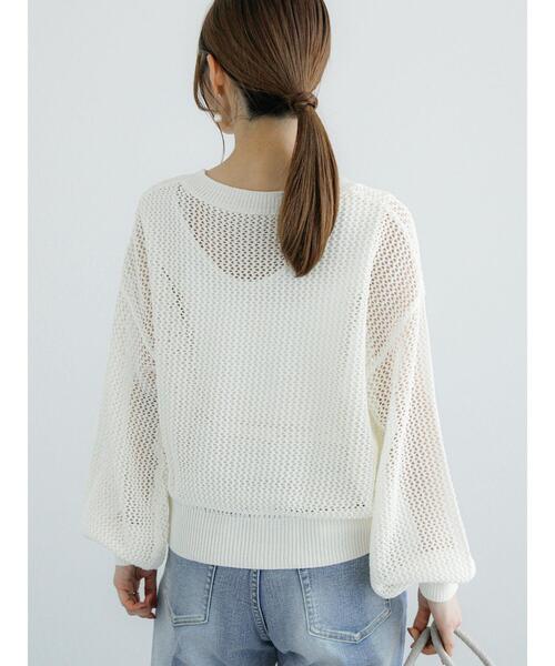 Te chichi（テチチ）の「メッシュニット（ニット/セーター・レディース・オフホワイト/ベージュ/ブラック・F）」の14枚目の写真