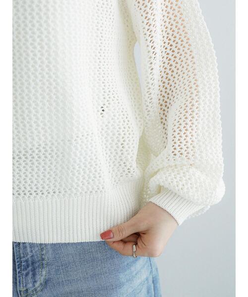 Te chichi（テチチ）の「メッシュニット（ニット/セーター・レディース・オフホワイト/ベージュ/ブラック・F）」の16枚目の写真