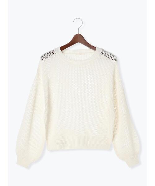 Te chichi（テチチ）の「メッシュニット（ニット/セーター・レディース・オフホワイト/ベージュ/ブラック・F）」の17枚目の写真