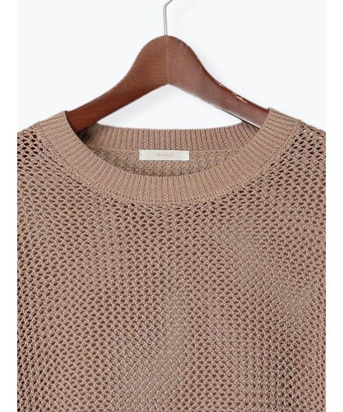 Te chichi（テチチ）の「メッシュニット（ニット/セーター・レディース・オフホワイト/ベージュ/ブラック・F）」の21枚目の写真