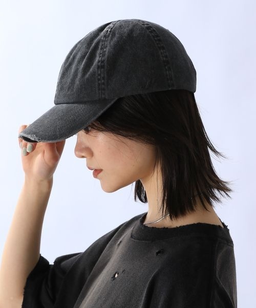 JEANASIS（ジーナシス）の「ウォッシュドクラッシュCAP/110740（キャップ・レディース・ブラック系その他/ベージュ系その他・FREE）」の13枚目の写真