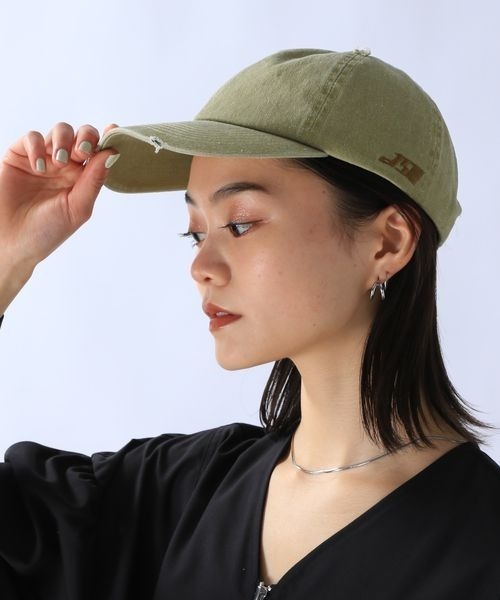 JEANASIS（ジーナシス）の「ウォッシュドクラッシュCAP/110740（キャップ・レディース・ブラック系その他/ベージュ系その他・FREE）」の15枚目の写真