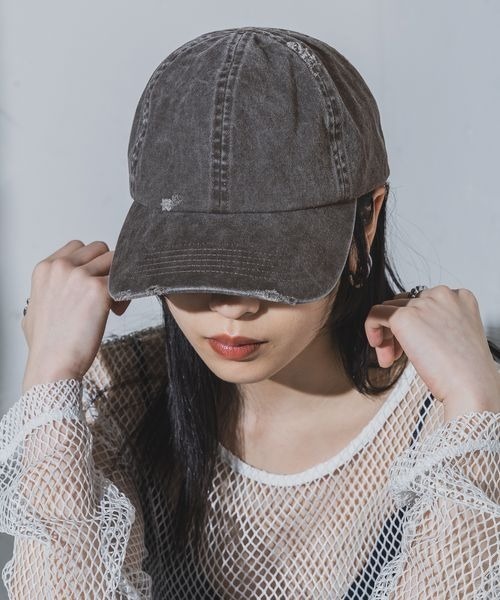 JEANASIS（ジーナシス）の「ウォッシュドクラッシュCAP/110740（キャップ・レディース・ブラック系その他/ベージュ系その他・FREE）」の17枚目の写真