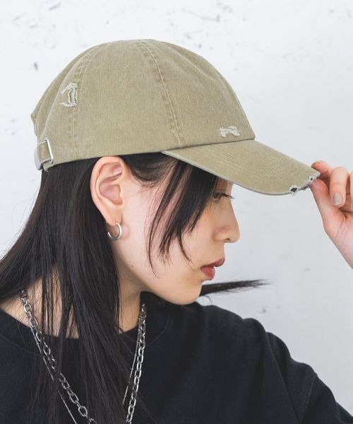 JEANASIS（ジーナシス）の「ウォッシュドクラッシュCAP/110740（キャップ・レディース・ブラック系その他/ベージュ系その他・FREE）」の19枚目の写真