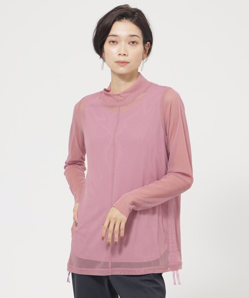 EVEX by KRIZIA(エヴェックスバイクリツィア)の「【ウォッシャブル】シアーチュールプルオーバーカットソー(Tシャツ/カットソー・レディース・ダークネイビー/ピンク系その他2・42/40)」の10枚目の写真