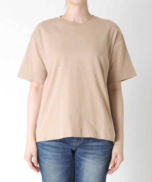 Three Four Time（ｽﾘｰﾌｫｰﾀｲﾑ）の「サスティナブルコットンクルーネックTシャツ（Tシャツ/カットソー・レディース・イエロー/ピンク/サックスブルー/チャコールグレー/オフホワイト/ベージュ・FREE）」の15枚目の写真