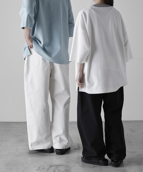 RUUBON（ルーボン）の「【RUUBON】cotton punch ringer Tee / コットンポンチリンガーT（Tシャツ/カットソー・メンズ・サックスブルー/ホワイト・L/M/S）」の20枚目の写真