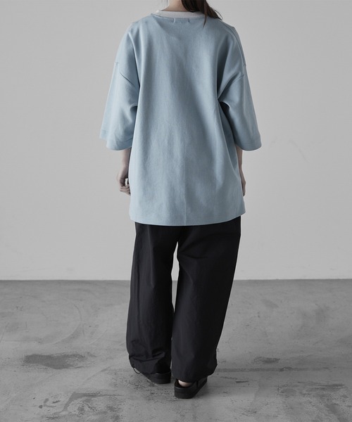 RUUBON（ルーボン）の「【RUUBON】cotton punch ringer Tee / コットンポンチリンガーT（Tシャツ/カットソー・メンズ・サックスブルー/ホワイト・L/M/S）」の14枚目の写真