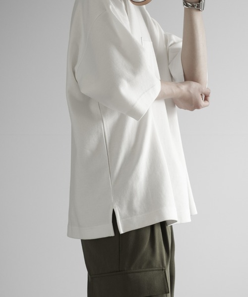 RUUBON（ルーボン）の「【RUUBON】cotton punch ringer Tee / コットンポンチリンガーT（Tシャツ/カットソー・メンズ・サックスブルー/ホワイト・L/M/S）」の17枚目の写真
