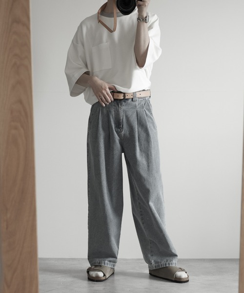 RUUBON（ルーボン）の「【RUUBON】cotton punch ringer Tee / コットンポンチリンガーT（Tシャツ/カットソー・メンズ・サックスブルー/ホワイト・L/M/S）」の8枚目の写真