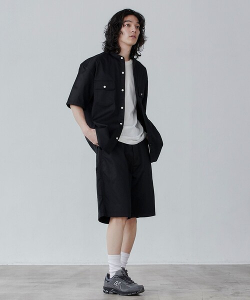 SMITH'S(スミス)の「SMITHS(スミス)別注バンドカラーワークシャツ(シャツ/ブラウス・メンズ・ブラック/その他1・XL/L/M/S)」の9枚目の写真