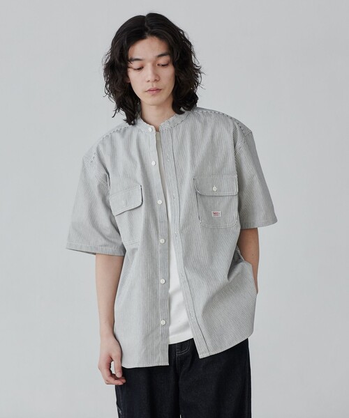 SMITH'S(スミス)の「SMITHS(スミス)別注バンドカラーワークシャツ(シャツ/ブラウス・メンズ・ブラック/その他1・XL/L/M/S)」の13枚目の写真