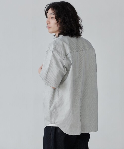 SMITH'S(スミス)の「SMITHS(スミス)別注バンドカラーワークシャツ(シャツ/ブラウス・メンズ・ブラック/その他1・XL/L/M/S)」の15枚目の写真