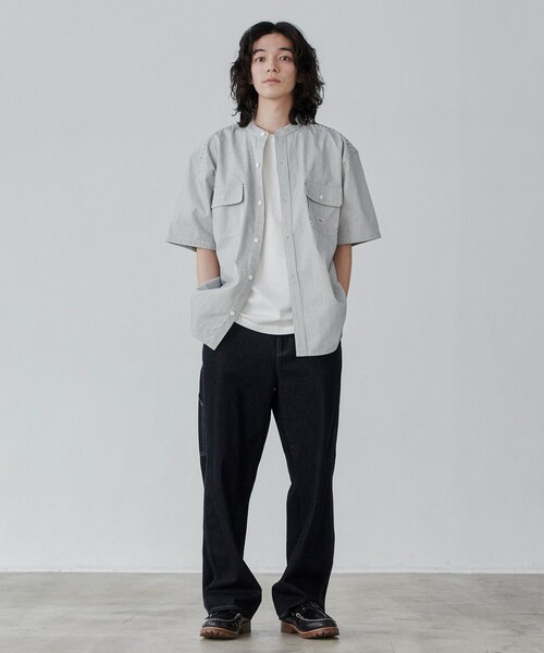 SMITH'S(スミス)の「SMITHS(スミス)別注バンドカラーワークシャツ(シャツ/ブラウス・メンズ・ブラック/その他1・XL/L/M/S)」の16枚目の写真