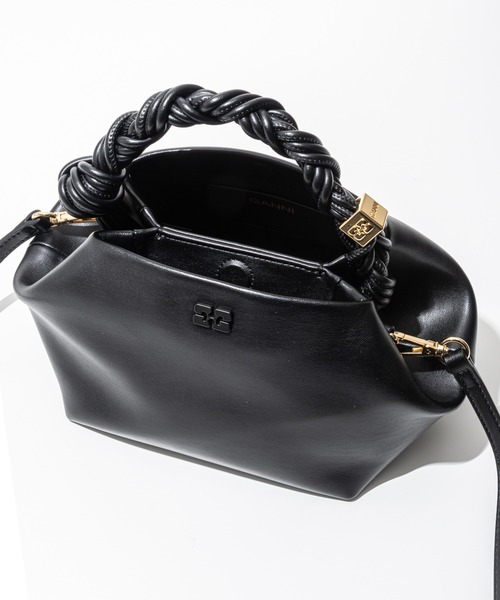GANNI（ガニー）の「GANNI Ganni Bou Bag Small ガニー ボウ バッグ スモール ハンドバッグ（ハンドバッグ・レディース・ブラック・FREE）」の6枚目の写真